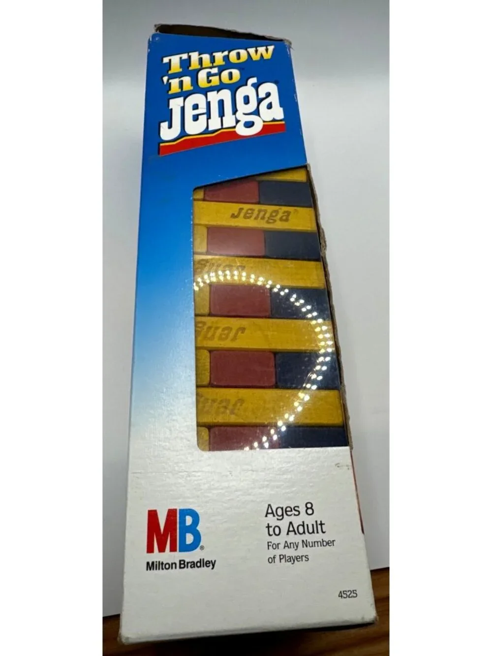 Vintage 1995 Throw N Go Jenga Milton Bradley Travel Game Complete w Dice NEW